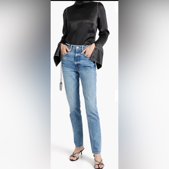 NWT SLVRLAKE denim high rise size 27 Beatnik style Salton Sea color - Picture 2 of 10